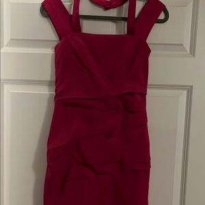 Elegant Magenta Sleeveless Dress